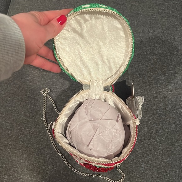 Beaded Raspberry Jam Bag with Chain - Picture 6 of 8